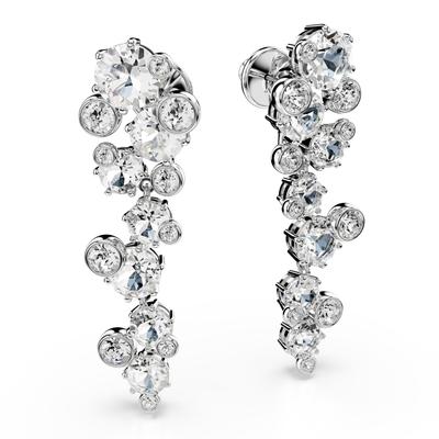 Paar Ohrstecker SWAROVSKI "Schmuck Geschenk Constella Ohrringe", silber (metallfarben, kristallweiß, kristallweiß), Ohrringe, Damen, Metall, mit Swarovski Kristall Image