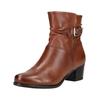 Stiefelette CAPRICE "Caprice Stiefelette Leder", Damen, Gr. 37,5, braun (cognac), Leder, casual, Schuhe