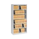 Tennsco Corp. Standard Bookcase in Gray/White | 75.25 H x 36 W x 16.5 D in | Wayfair FS360 -53