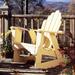 Uwharrie Chair Fanback Wood Rocking Adirondack Chair in Red | 45 H x 33 W x 36 D in | Wayfair 4012-039-Wash
