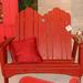 Uwharrie Outdoor Chair Original Wood Garden Bench Wood/Natural Hardwoods in Brown/Green/White | 44 H x 50 W x 36 D in | Wayfair 1051-043-Distressed