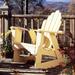Uwharrie Chair Fanback Wood Rocking Adirondack Chair in Gray | 45 H x 33 W x 36 D in | Wayfair 4012-081-Distressed