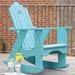 Uwharrie Chair Original Wood Rocking Adirondack Chair in Yellow | 45 H x 33 W x 38 D in | Wayfair 1012-075-Distressed