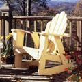 Uwharrie Chair Fanback Wood Rocking Adirondack Chair in White | 45 H x 33 W x 36 D in | Wayfair 4012-014