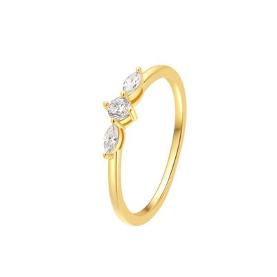 Hey Happiness Schmaler Nexus-Ring aus 925er Sterlingsilber rosevergoldet 52 Damen Image