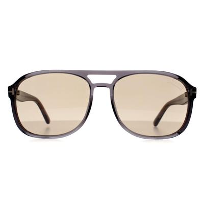 Tom Ford Rosco FT1022 20E grauer Kristall hell- bis dunkelbraune phototrope Sonnenbrille