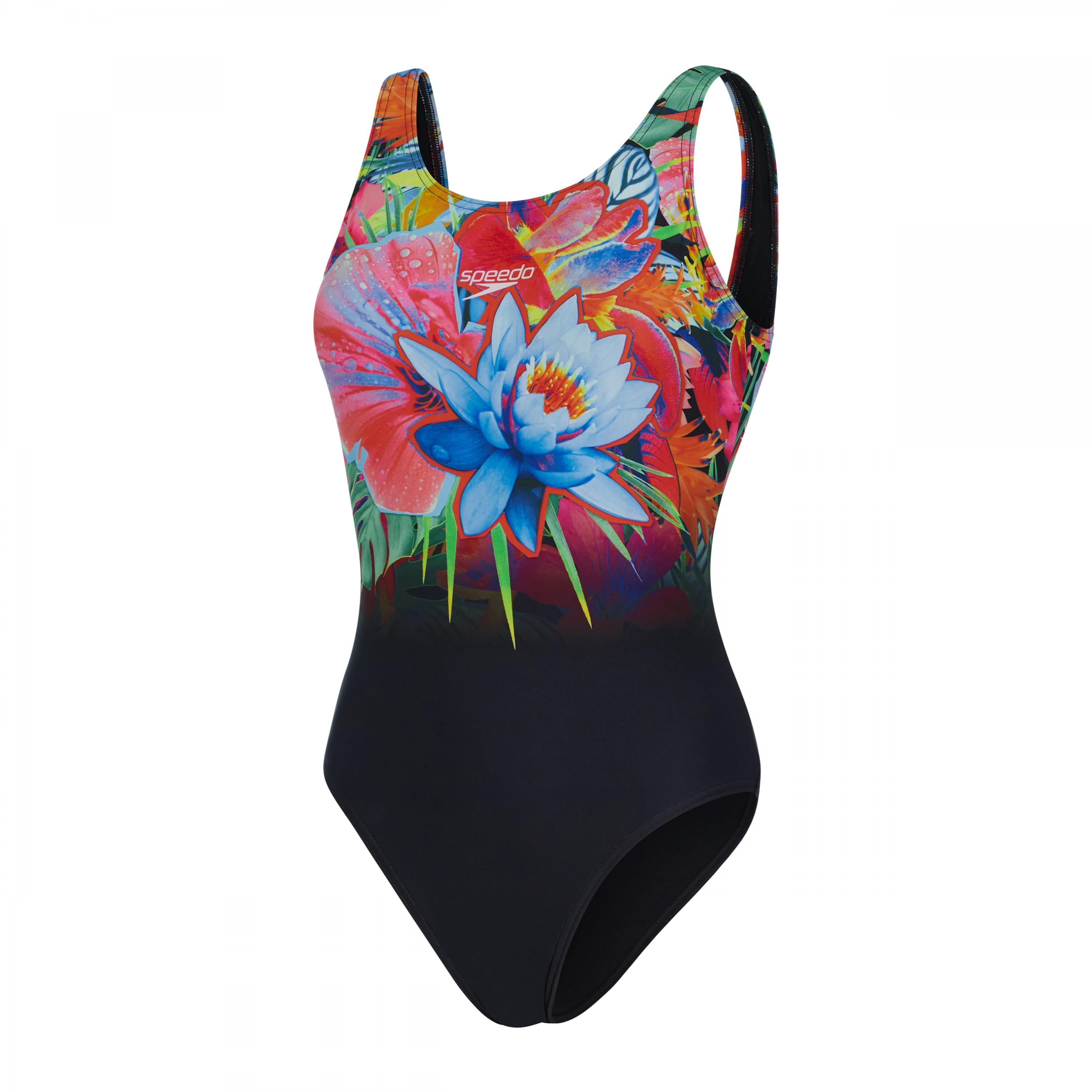 Speedo - Badeanzug Tiefer Rückenausschnitt für Damen (Bunt) Image