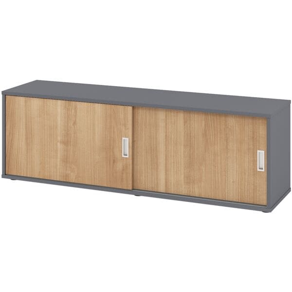 HAMMERBACHER Sideboard »Alicante« mit Schiebetüren grau, 160x52x40 cm