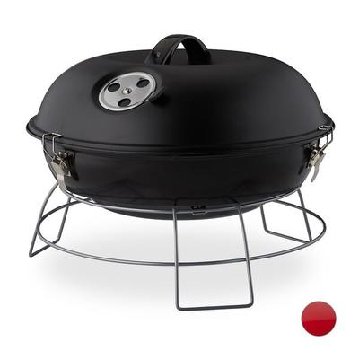 relaxdays Kugelgrill tragbar Schwarz Image