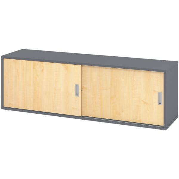 HAMMERBACHER Sideboard »Alicante« mit Schiebetüren grau, 160x52x40 cm