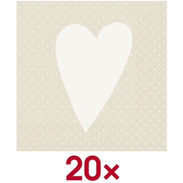 Stewo Servietten Tilde 3-lagig 20 Stück grau, 33x33 cm