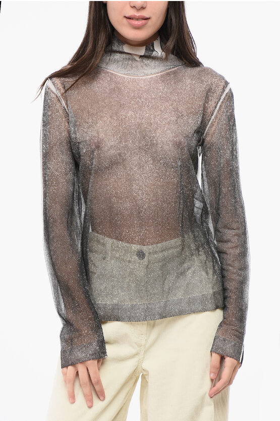MM1 MM10 – Leichter Rollkragenpullover aus Seide in Grau Image