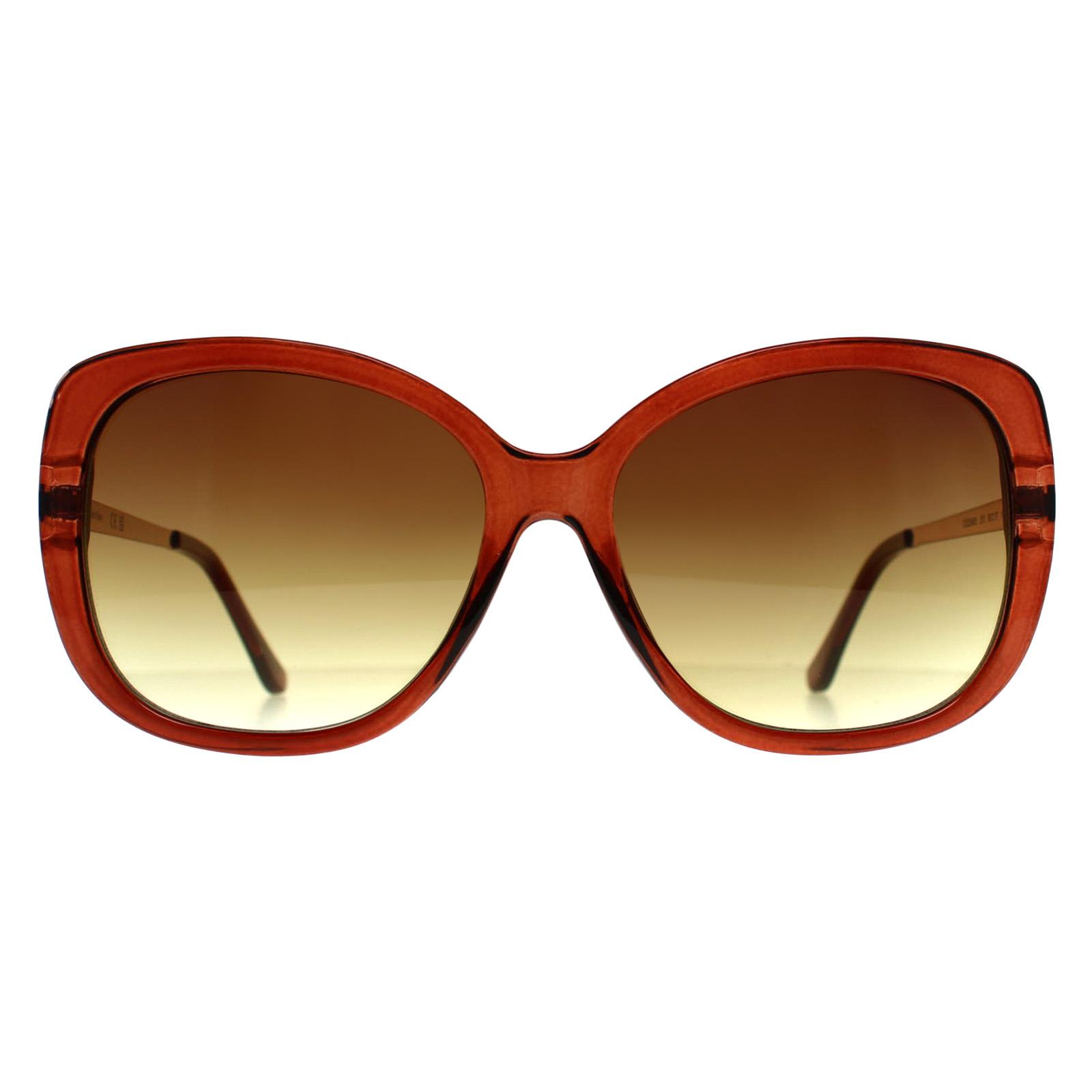 Calvin Klein CK22548S 210 transparente Sonnenbrille mit braunem Farbverlauf Image