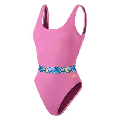Speedo - Badeanzug Tiefer Rückenausschnitt für Damen (Pink) Image