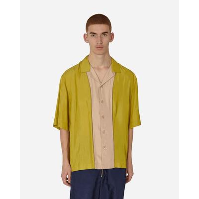 Panelled Shortsleeve Shirt Mustard