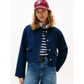 Tommy Hilfiger Jacke "DF WOOL BLEND REG" Damen BLUE, Gr. 42, Wolle, Jacken outdoor