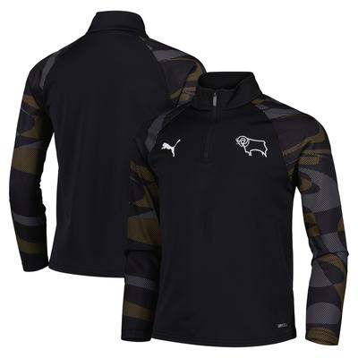 Derby County PUMA Heim Pre Match Midlayer - Schwarz - Kinder Image