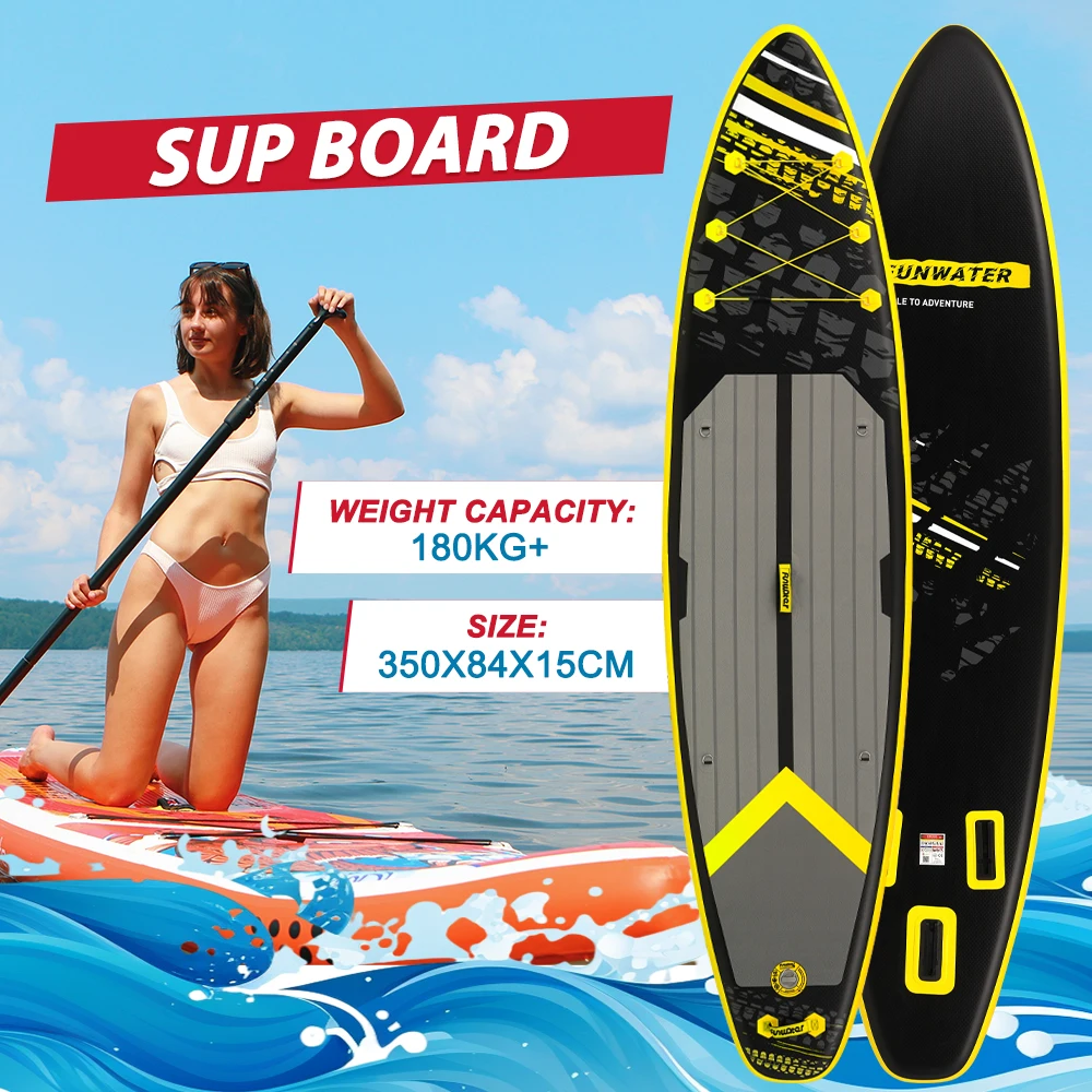 FunWater Sup Board Aufblasbares Surfbrett Stand Up Paddle Board Aufblasbares Sup Paddleboard mit Zubehör EU-Lager Image