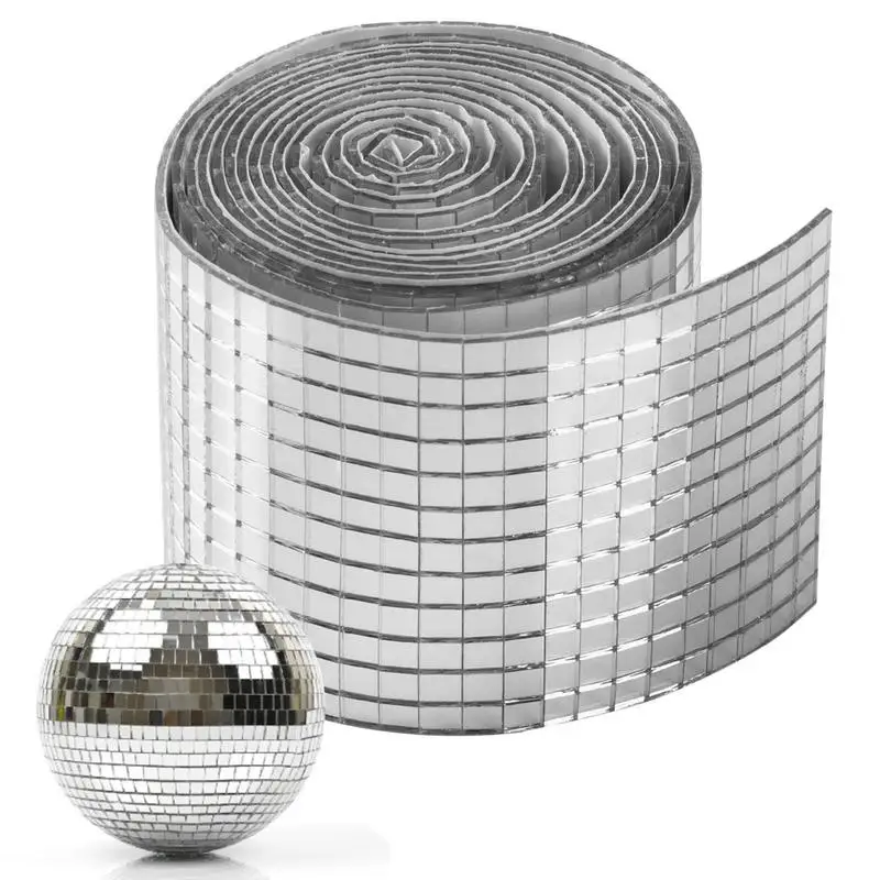 Kreative wasserdichte selbstklebende Mosaik Stereo Acryl Wandaufkleber Fliesen Disco Aufkleber Spiegel Handwerk DIY Disco Ball