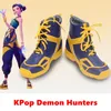 KPop Demon Hunters Zoey Cosplay Schuhe Anime Film Huntrix Rolle Leder Stiefel Frau Halloween Comic Rollenspiel Requisiten 35-48 größe