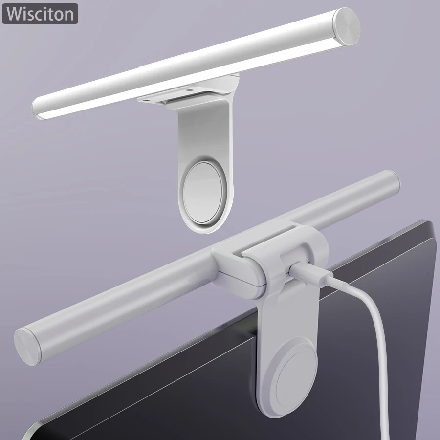 LED-Notebook-Bildschirm, Hängeleuchte, Streifen, Desktop, Büro/Gaming, Computer, Schreibtischlampe, Lesen, Dimmen, Beleuchtung, 18–25 cm