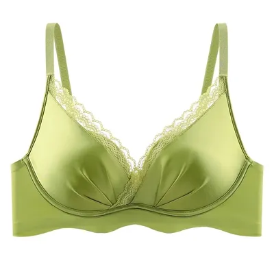 MOYISU Nahtlos Spitzen-BH DE Gr. 70-85 - Anti Hanging Wireless for Small Breasts, Adjustable Autumn Bralette Schlank S-XL Bra