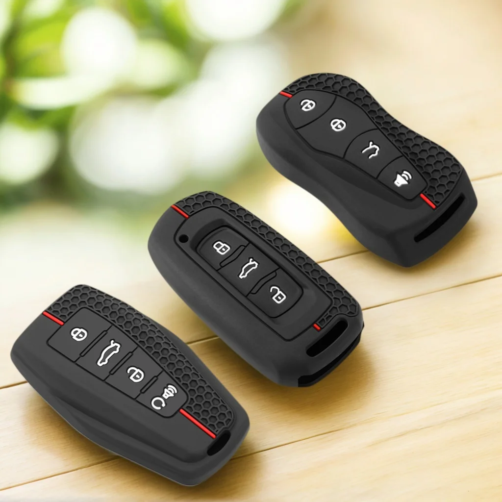 Silikon-Autoschlüsselhülle für Geely Coolray Tugella EPro Emgrand Coolray Atlas Boyue NL3 Azkarra Xingyue Proton X7 Geometrie Image