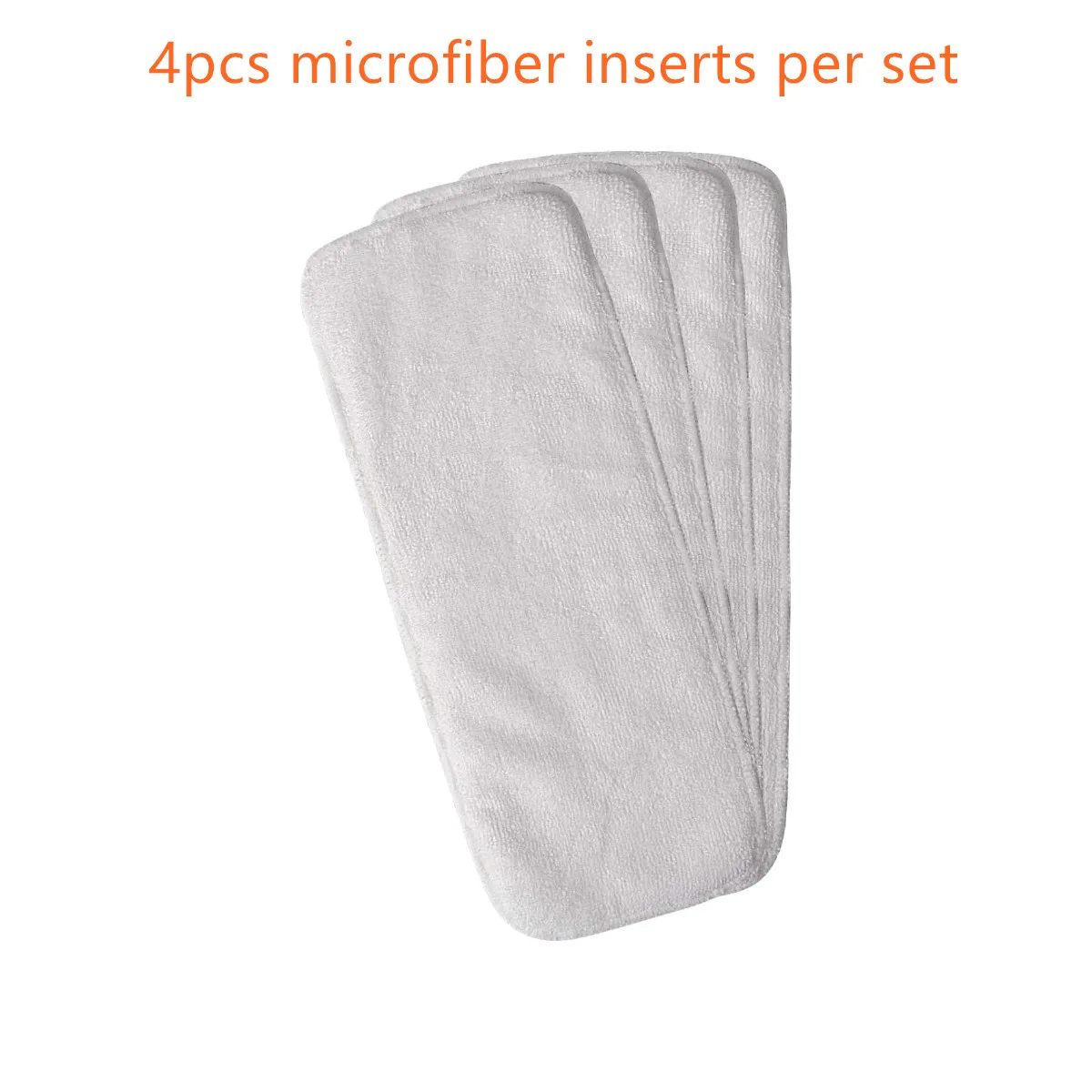 (4 Stück/Los) ALVABABY waschbare Babywindel-Einlage, wiederverwendbare Windel-Einlagen, 3-lagige Mikrofaser-Einlage, passend für Babywindeln in Einheitsgröße Image