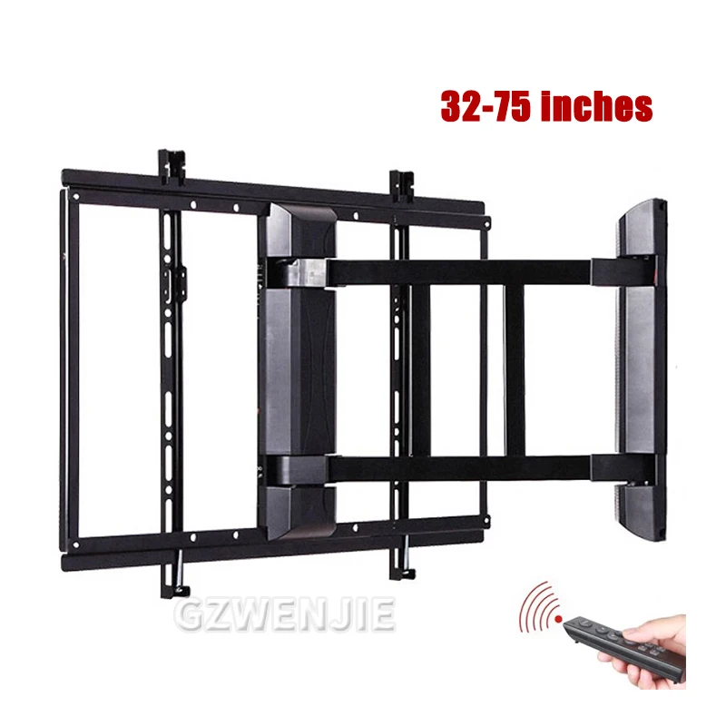 Verstellbare elektrische TV-Halterung, Wandhalterung, unterstützt 32"-75" LED/LCD-TV, hält bis zu 50 kg, VESA 100 x 100 TV-Ständer für den Heimbüro Image