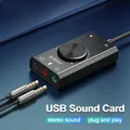 SC2 Scheda audio USB esterna Jack audio Cavo da 3,5 mm Adattatore Regolazione del volume Cuffie per altoparlante per microfono stereo senza driver