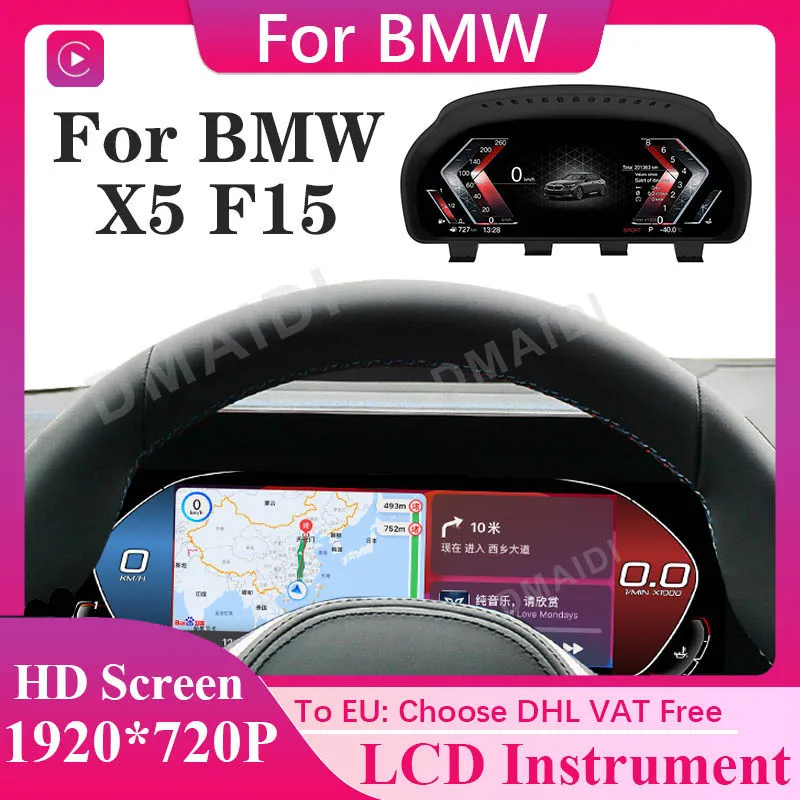 Auto Tacho Carplay für BMW X5 F15 2013-2018 LCD Dashboard Digitale Instrument Cluster Panel Cluster Virtuelle Cockpit auto Auto Image