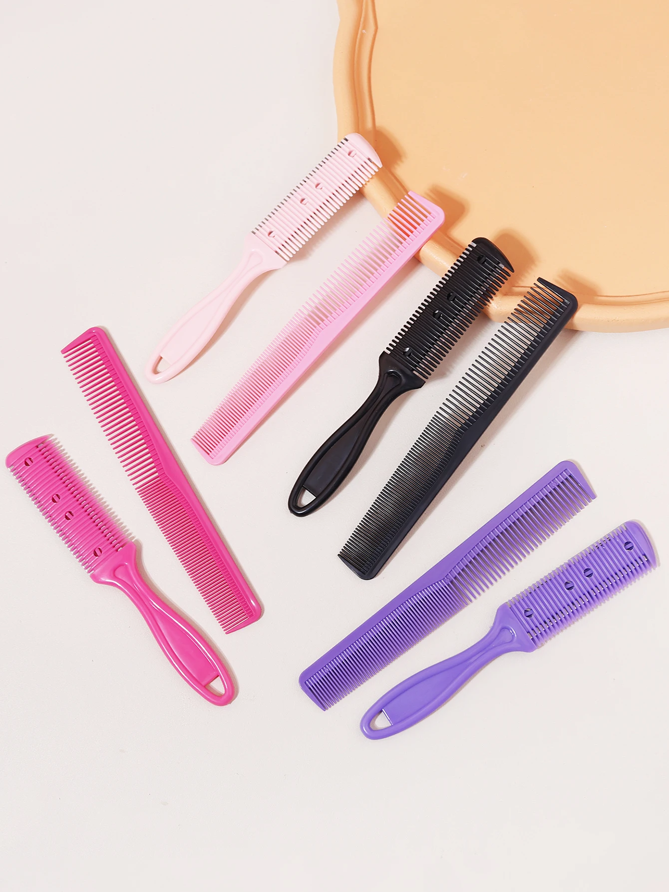 2 Stück doppelseitiger Haars ch neider kamm, Rasierkamm, anti statische Haars tyling bürste, Haars chneidekamm Image