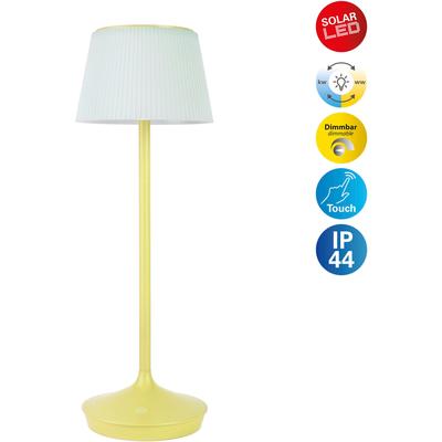 NÄVE LED Tischleuchte "Solarleuchte / Akkuleuchte "EMMI", gelb, Ø 13,00cm H: 38,00cm, Lampen, Solarbetrieb, Akkubetrieb, CCT, Berührungssensor, Akkutischleuchte Image