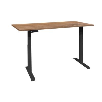 Schreibtisch MÄUSBACHER "Big System Office, Arbeitstisch, Bürotisch", schwarz (schwarz matt, stilring oak, schwarz matt, stirling oak), B:120cm, Tische, Breite 120 cm, elektrisch höhenverstellbar, asteiche Image