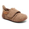 Hausschuh BISGAARD "casual wool", Kinder, Gr. 31, braun (camel), Wolle, klassisch, Schuhe, Klettschuh mit Lammwolle gefüttert, Größenschablone zum Download