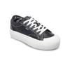 Sneaker ROXY "Cruizer Lx", Gr. 9(40), schwarz-weiß (schwarz, weiß), Obermaterial: 96% Baumwolle / Leinen / Polyester, 2% Baumwolle / 2% Metall, Futter: 100% Textil, Laufsohle: 100% Gummi, Schuhe