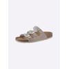 Pantolette BIO TIME, Damen, Gr. 36, grau (taupe), Synthetik, sportlich, Schuhe