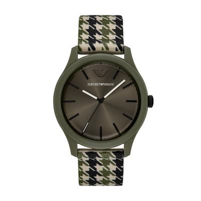 Quarzuhr EMPORIO ARMANI, khaki, schwarz, Armbanduhren, Herren, Armbanduhr, Herrenuhr, analog Image