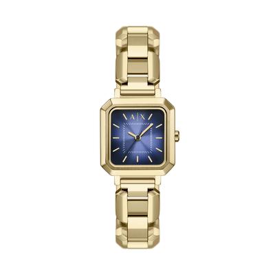 Quarzuhr ARMANI EXCHANGE, gelbgoldfarben, anthrazit, Armbanduhren, Damen, Armbanduhr, Damenuhr, Edelstahlarmband, analog Image