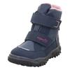 Winterstiefel SUPERFIT "HUSKY WMS: Mittel", Kinder, Gr. 34, blau (blau, rosa), Textil, sportlich, Schuhe, Snowboots mit wärmendem Textilfutter, Größenschablone zum Download