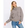 Shirtjacke HEINE "Jersey-Jacke", Damen, Gr. 34, grau (taupe), 50% Modal, 44% Polyester, 6% Elasthan, unifarben, Langarm, Shirts