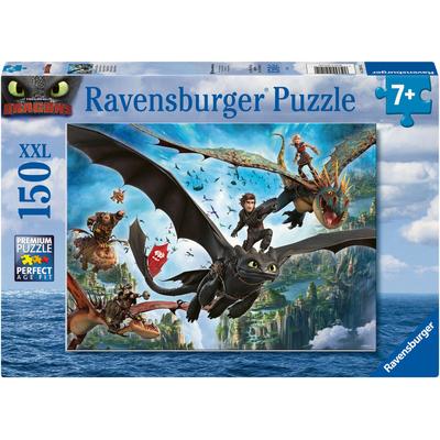 Puzzle RAVENSBURGER "Dragons - Drachen und Helden", bunt, Puzzles, KinderB:49cm H:36cm, Made in Germany, B:49cm H:36cm Image