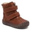 Winterstiefel BISGAARD "ellis tex", Kinder, Gr. 28, weiß (whiskey), Leder, unifarben, klassisch, Schuhe, Klettschuh mit TEX-Membrane, Größenschablone zum Download