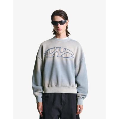 Bershka Oversize Faded-Effect Sweatshirt Men Xs Light Blue