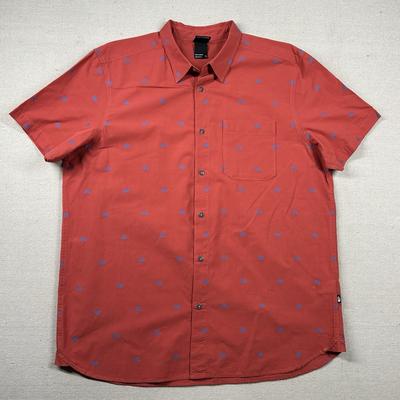 The North Face Shirts | The North Face Shirt Mens Xl Camp All Over Print Tents Button Up Hiking | Color: Red | Size: Xl