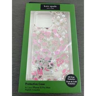 Kate Spade Cell Phones & Accessories | Kate Spade Protective Case Magsafe For Iphone 15 Pro Max Floral Pink Clear | Color: Pink | Size: Os