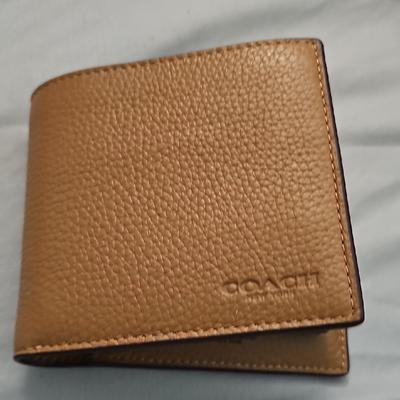 Coach Accessories | Coach Mens Lt Camel Leather Wallet For Men | Color: Tan | Size: Os
