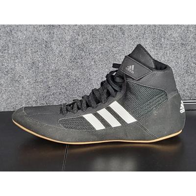 Adidas Shoes | Adidas Men's Wrestling Combat Sports Shoes Black White Stripes Men Size 12 | Color: Black/White | Size: 12