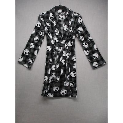 Disney Pajamas | Disney Black Patterned Trendy Cozy Patterned Robe Size Large 12/14 | Color: Black/White | Size: Lg