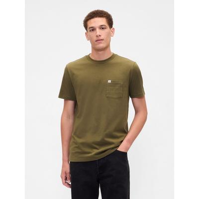 Gap Green Pocket Crew Neck Short Sleeve T-Shirt
